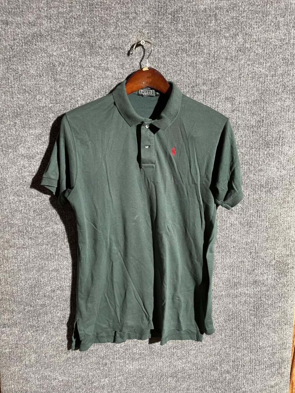 Vintage Polo Ralph Lauren Polo Shirt Mens XL Green Red Pony Cotton Made USA 90s